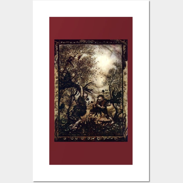 The Valiant Little Tailor - Arthur Rackham Wall Art by forgottenbeauty